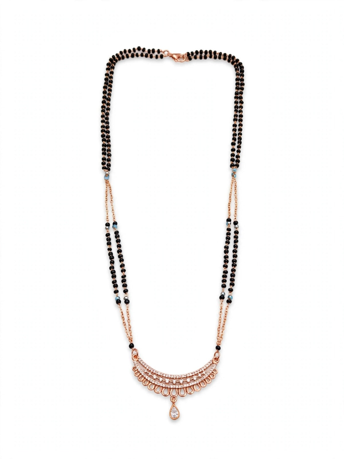 Rose Curved Teardrop Mangalsutra