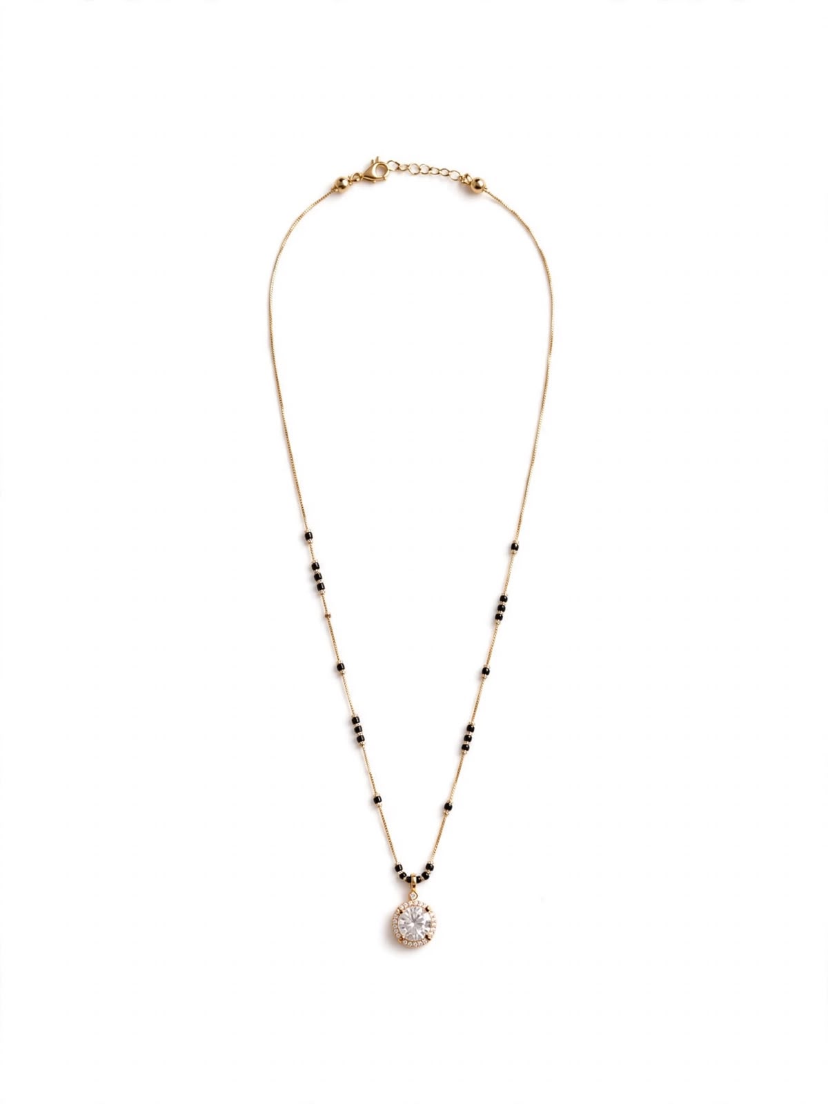 Golden Radiance Round Pendant Mangalsutra