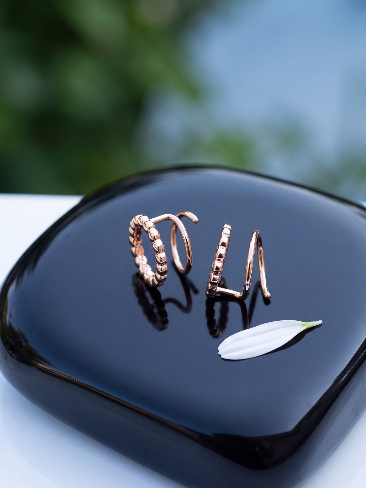 Crystal Circle Pavé Stud Earrings