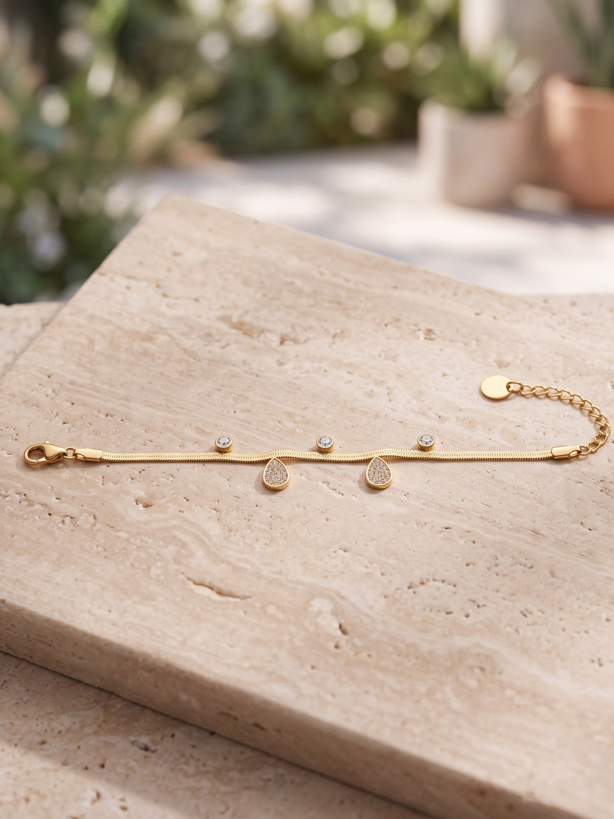 Ocean Wave Gold Chain Bracelet