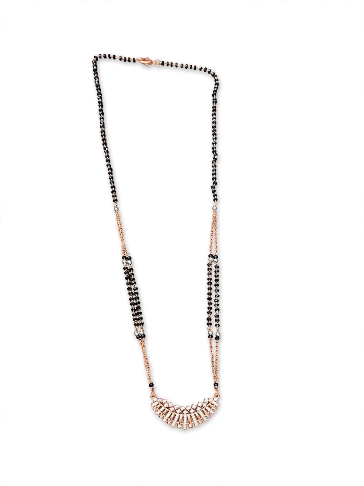 Rose Fan Charm Layered Mangalsutra