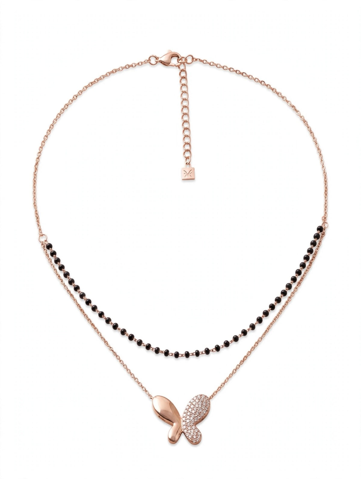 Rose Butterfly Double-Layer Mangalsutra