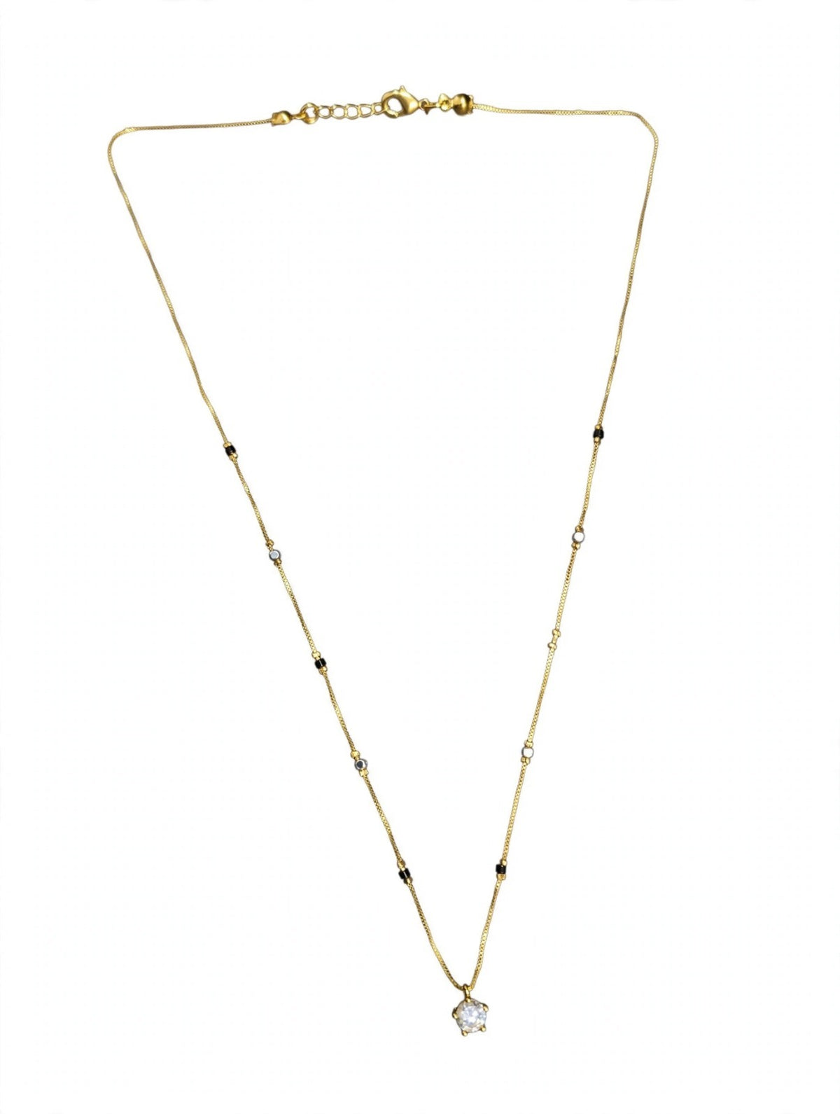 Golden Solitaire Charm Mangalsutra