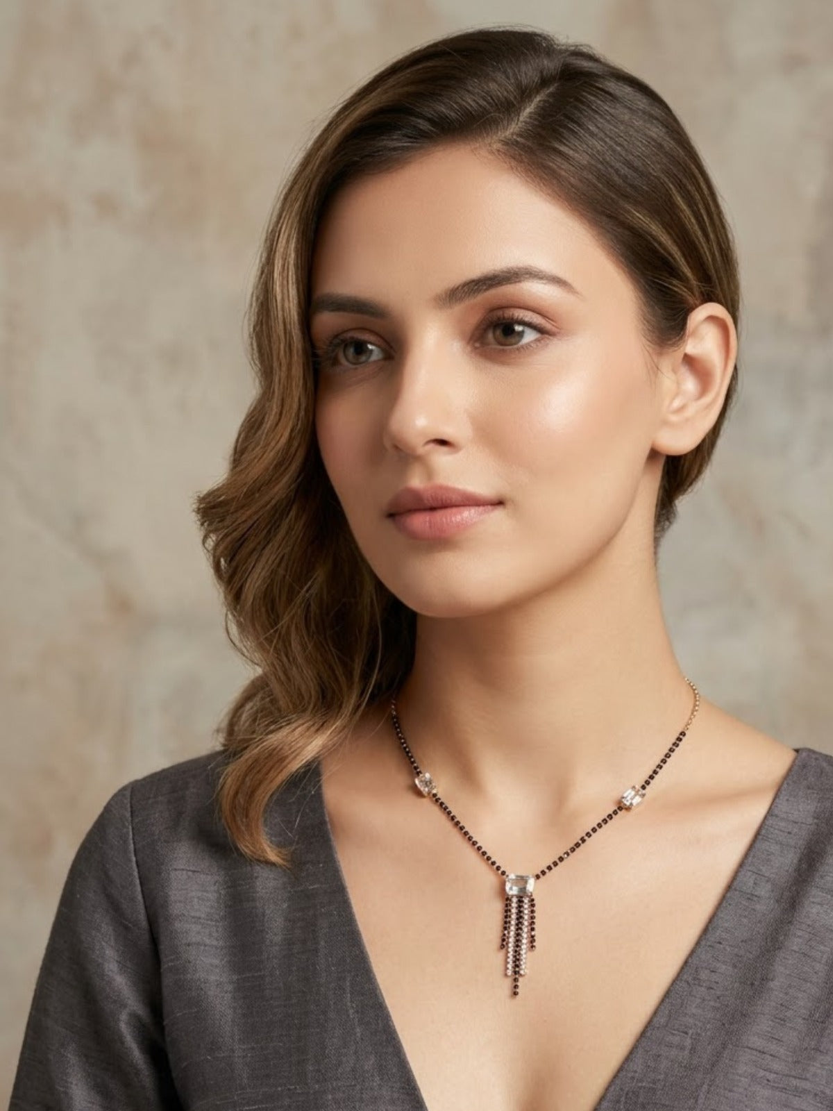 Rose Tassel Radiance Mangalsutra