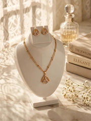 Golden Triangle Openwork Necklace Set