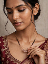 Rose Fan Charm Layered Mangalsutra