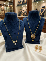 Golden Infinity Ruby Mangalsutra Set