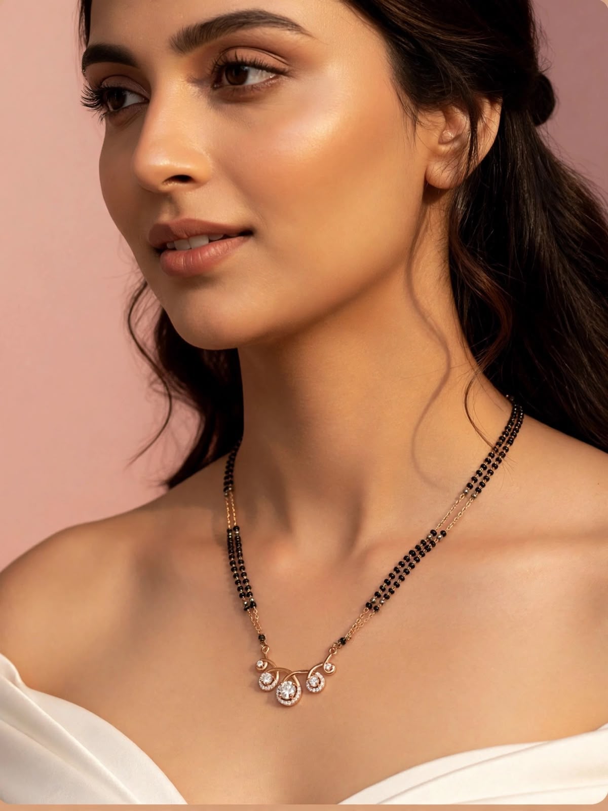 Rose Triple Round Radiance Mangalsutra