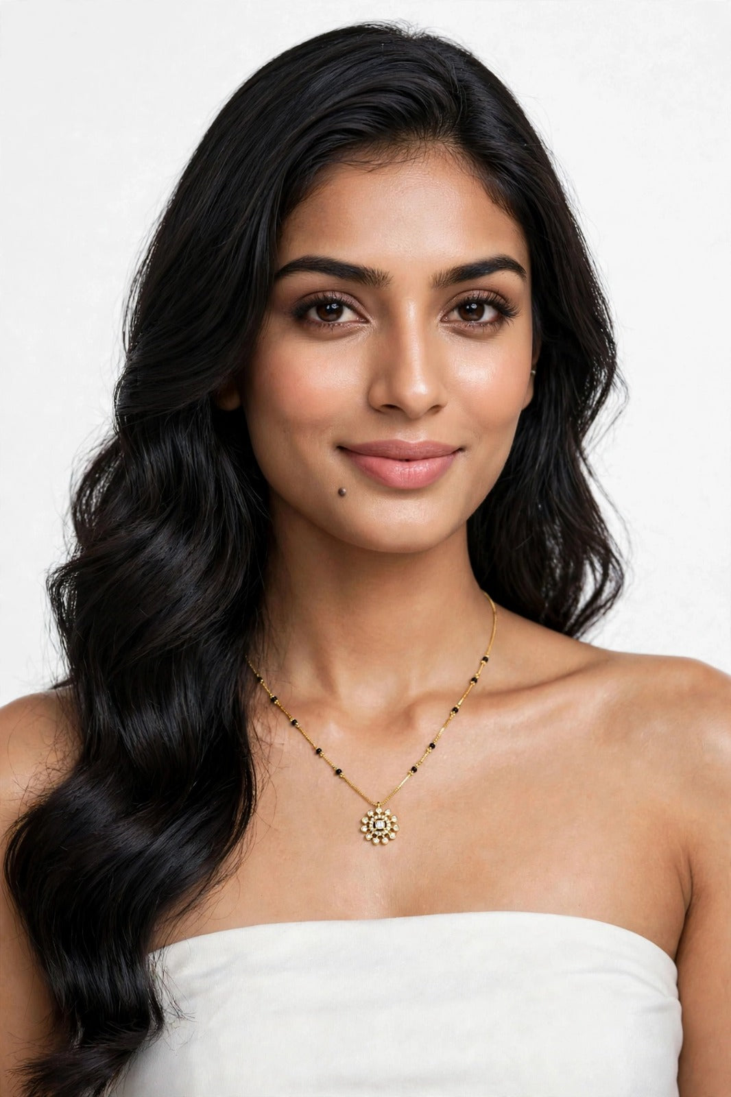 Golden Floral Charm Mangalsutra