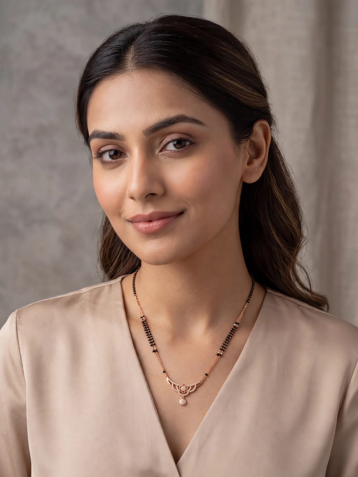 Rose Curved Spark Mangalsutra