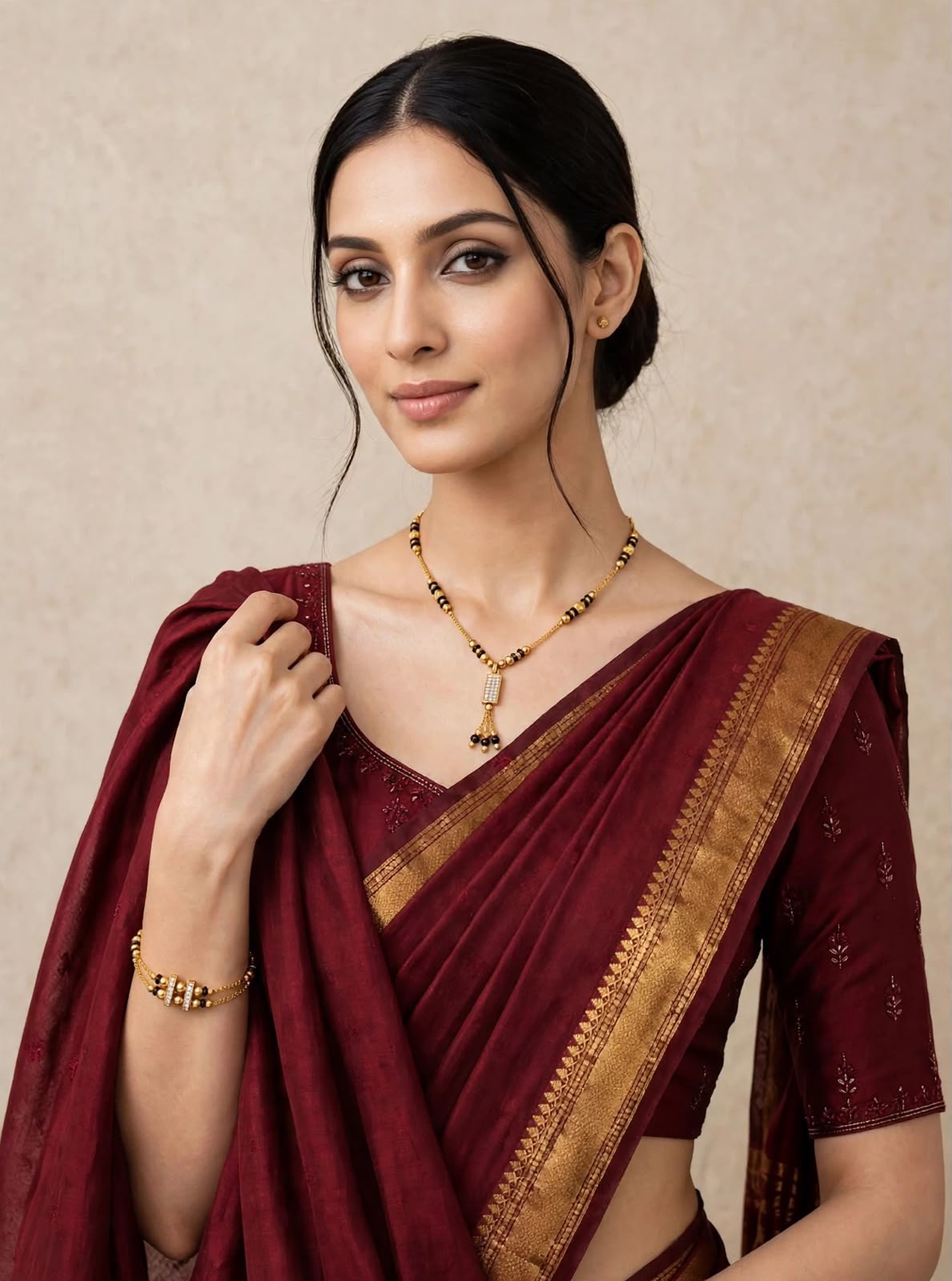 Golden Frame Dual Mangalsutra Set