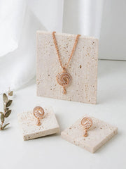Rose Swirl Radiance Necklace Set