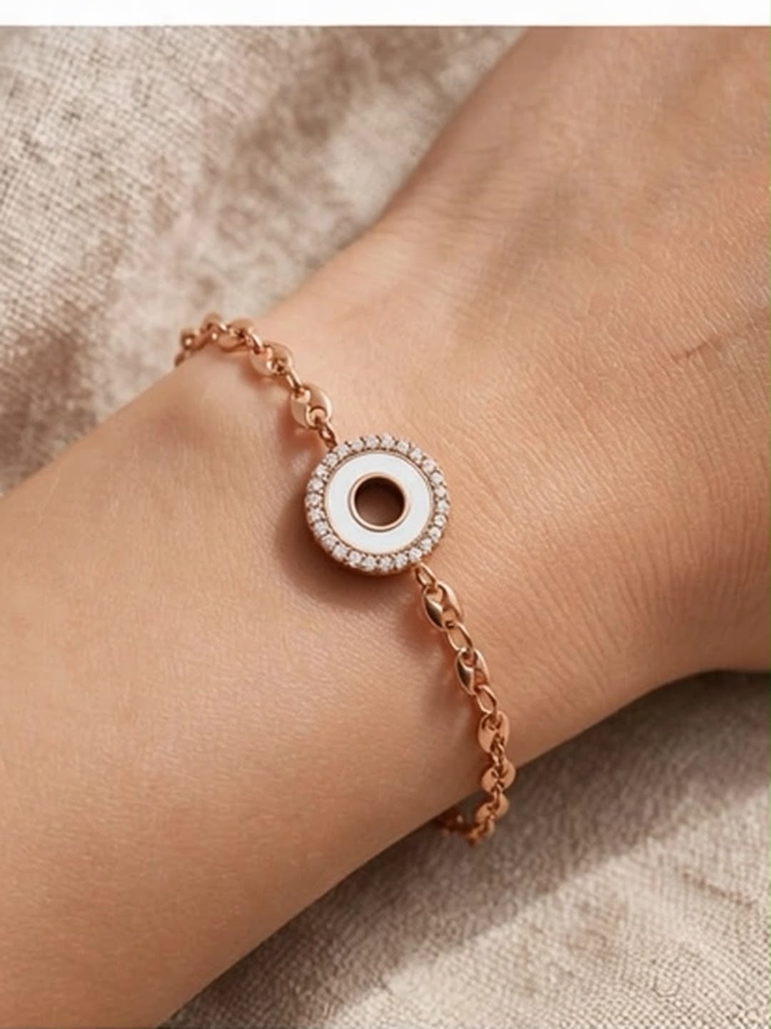 Silver Geometric Luxe Link Bracelet