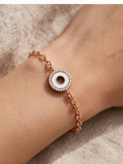 Silver Geometric Luxe Link Bracelet