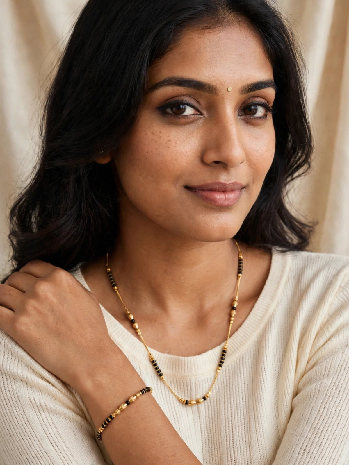 Golden Classic Charm Mangalsutra Set