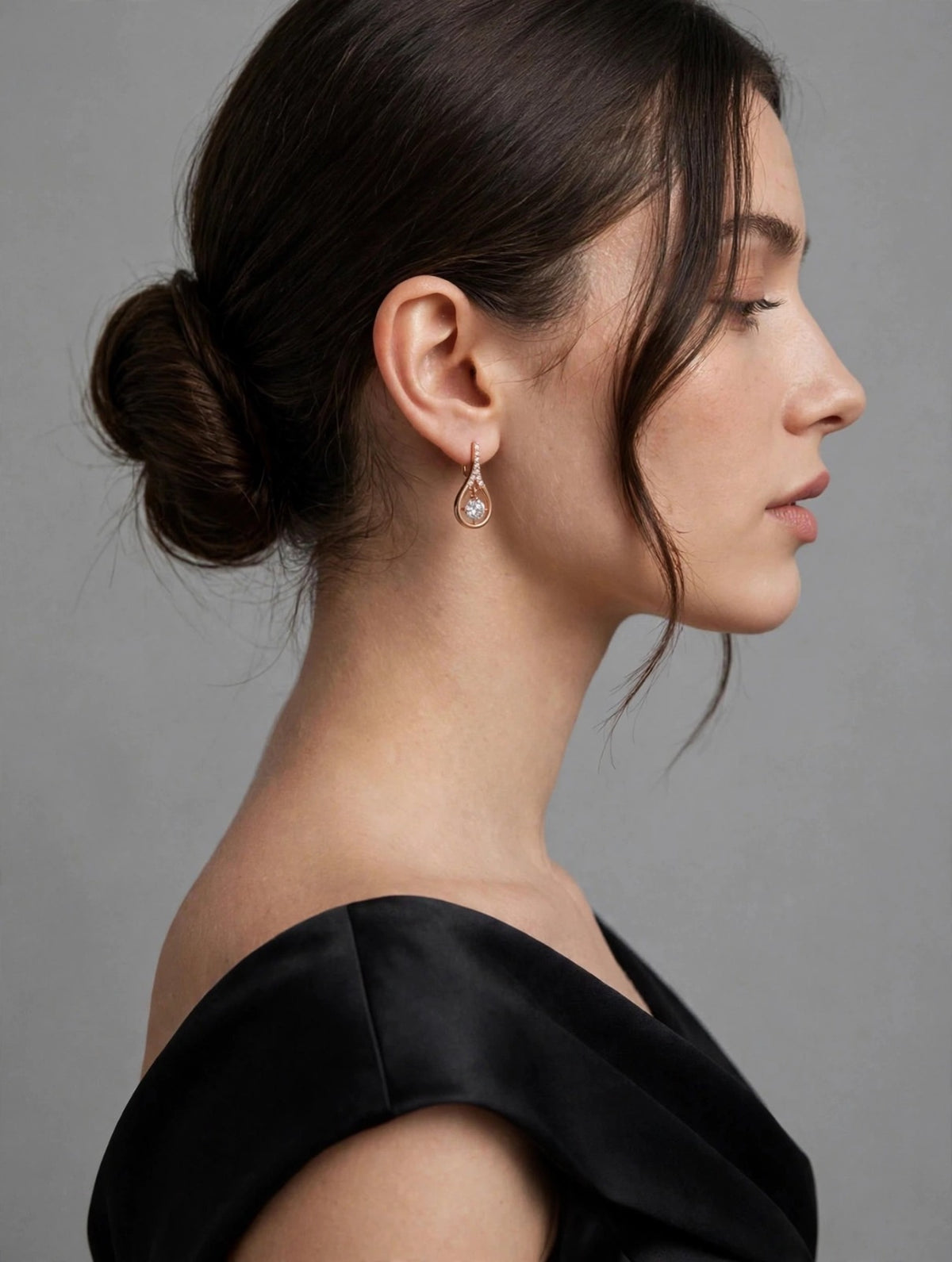 Rose Gold Teardrop Radiance Earrings