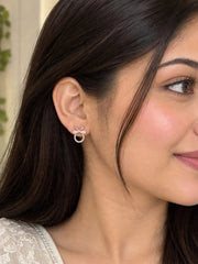 Rose Mother-of-Pearl Floral Stud Earrings