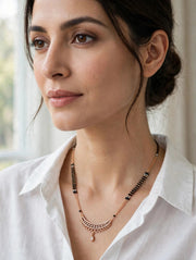 Rose Curved Teardrop Mangalsutra