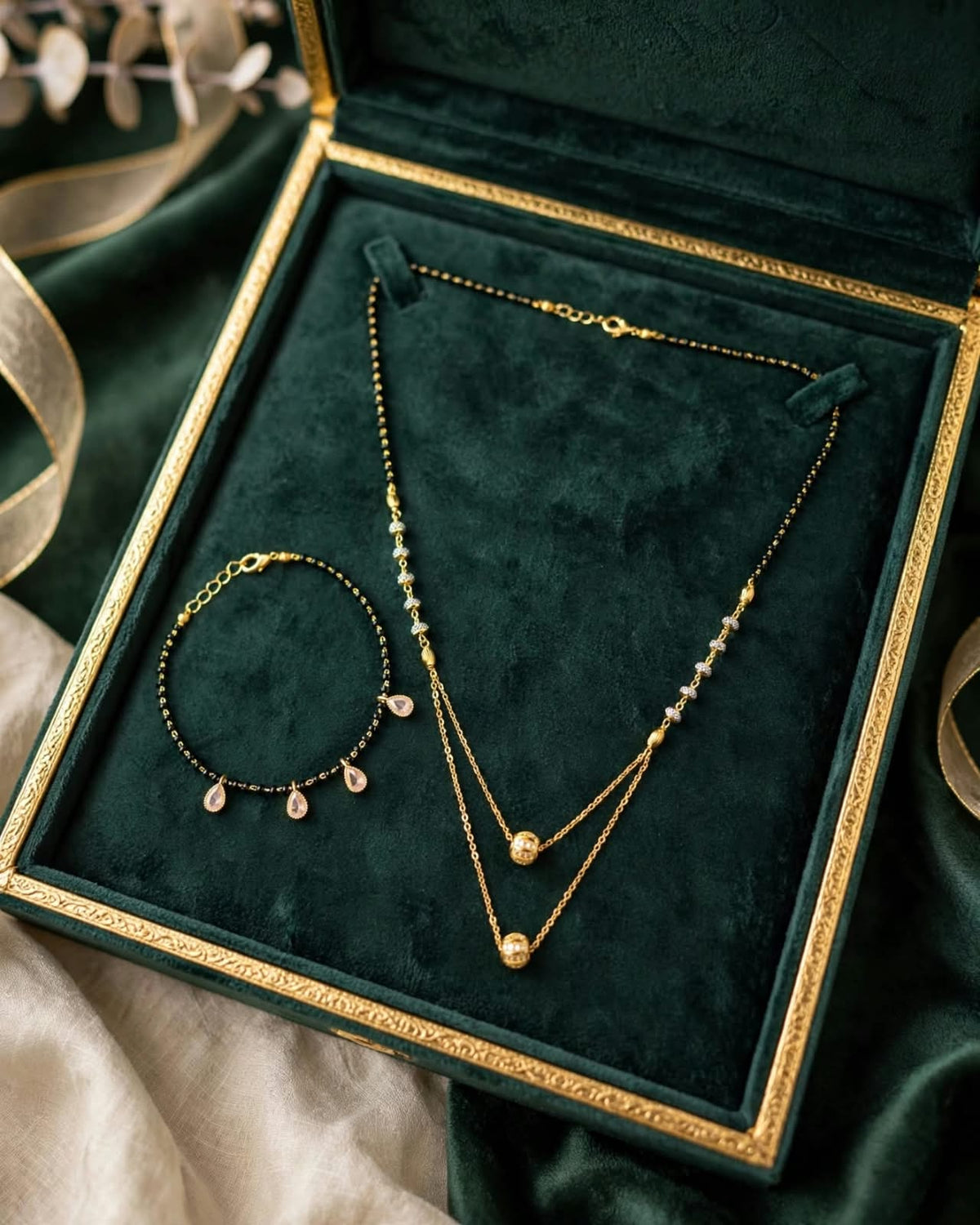 Golden Layered Grace Mangalsutra Set