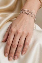 Silver Geometric Luxe Link Bracelet