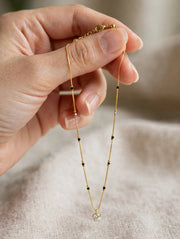 Golden Solitaire Charm Mangalsutra