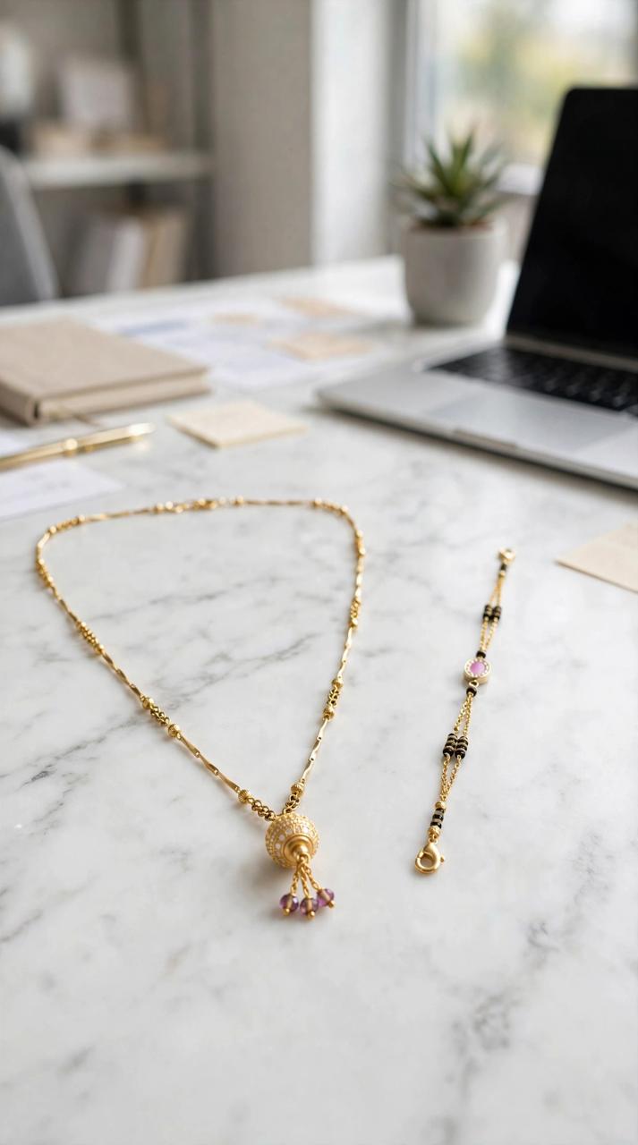 Pink Aura Dual Mangalsutra Set