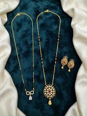 Golden Infinity Ruby Mangalsutra Set
