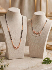 Rosé Heart & Butterfly Mangalsutra Set
