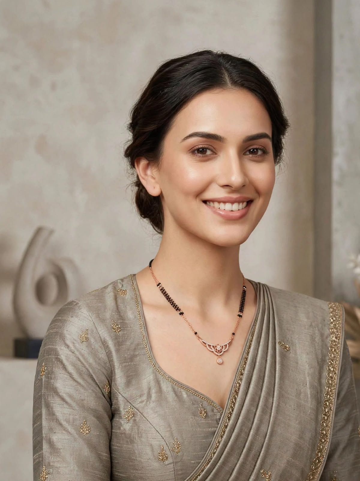 Rose Curved Spark Mangalsutra
