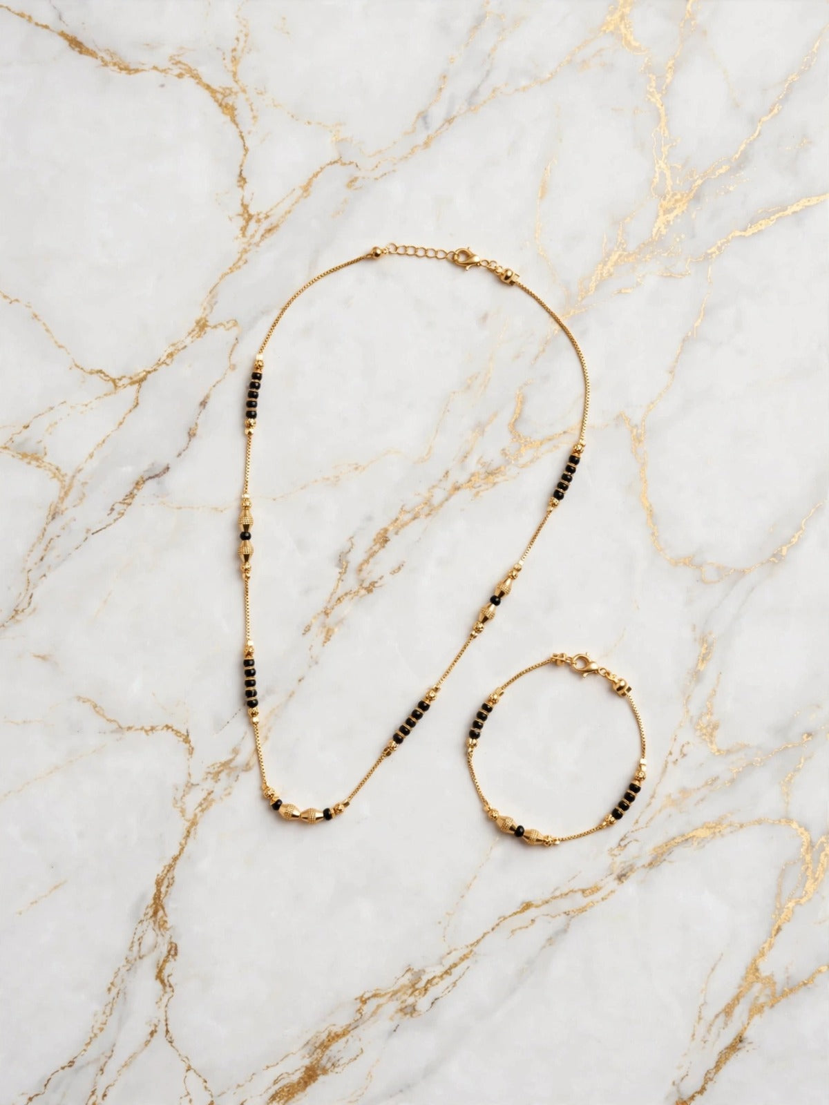 Golden Classic Charm Mangalsutra Set
