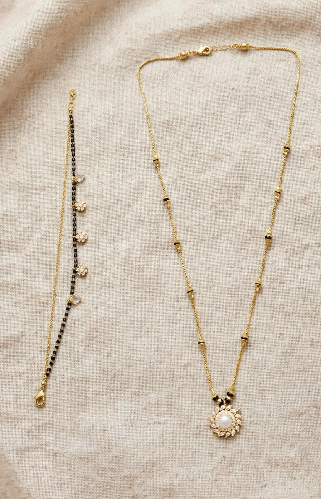 Pearl Blossom Dual Mangalsutra Set