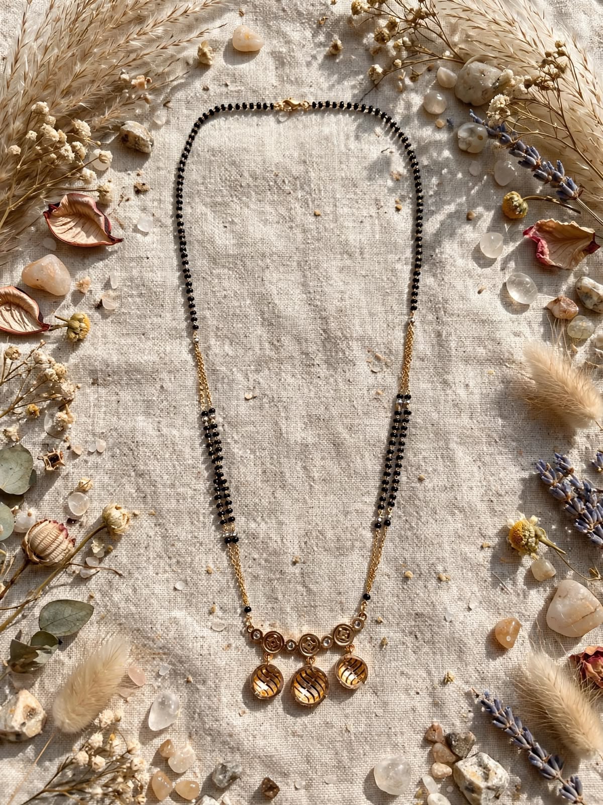 Rose Triple Charm Radiance Mangalsutra