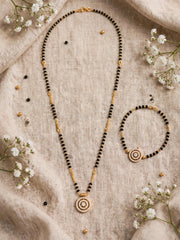 Golden Circle Stone Mangalsutra Set