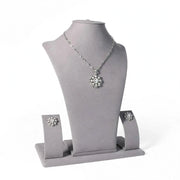 Silver Floral Radiance Necklace Set