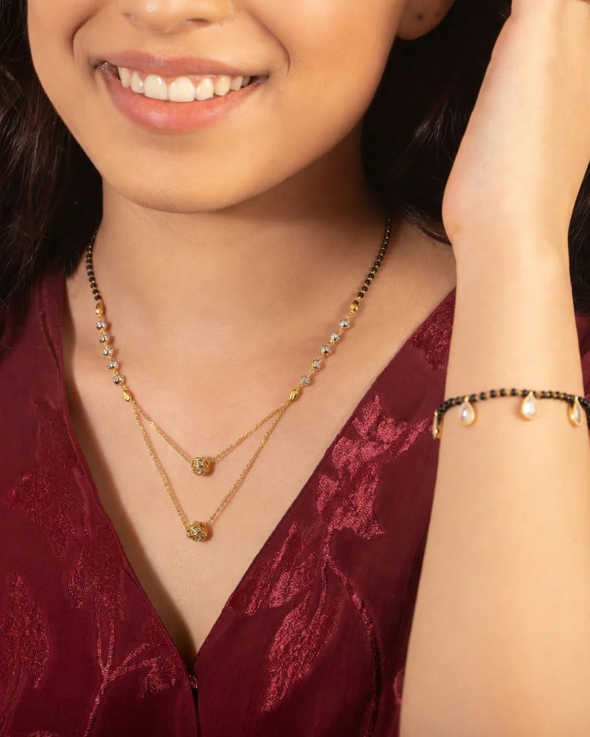 Golden Layered Grace Mangalsutra Set