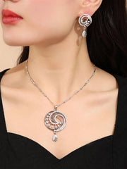 Silver Swirl Radiance Necklace Set