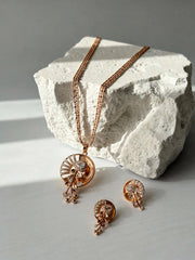 Rose Floral Radiance Necklace Set