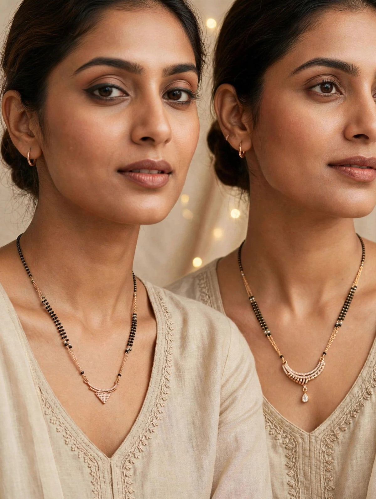 Rosé Royale Diamond Mangalsutra Set