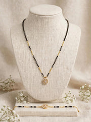 Golden Circle Stone Mangalsutra Set