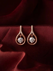 Rose Gold Teardrop Radiance Earrings
