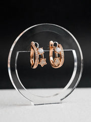 Rose Starburst Hoop Earrings