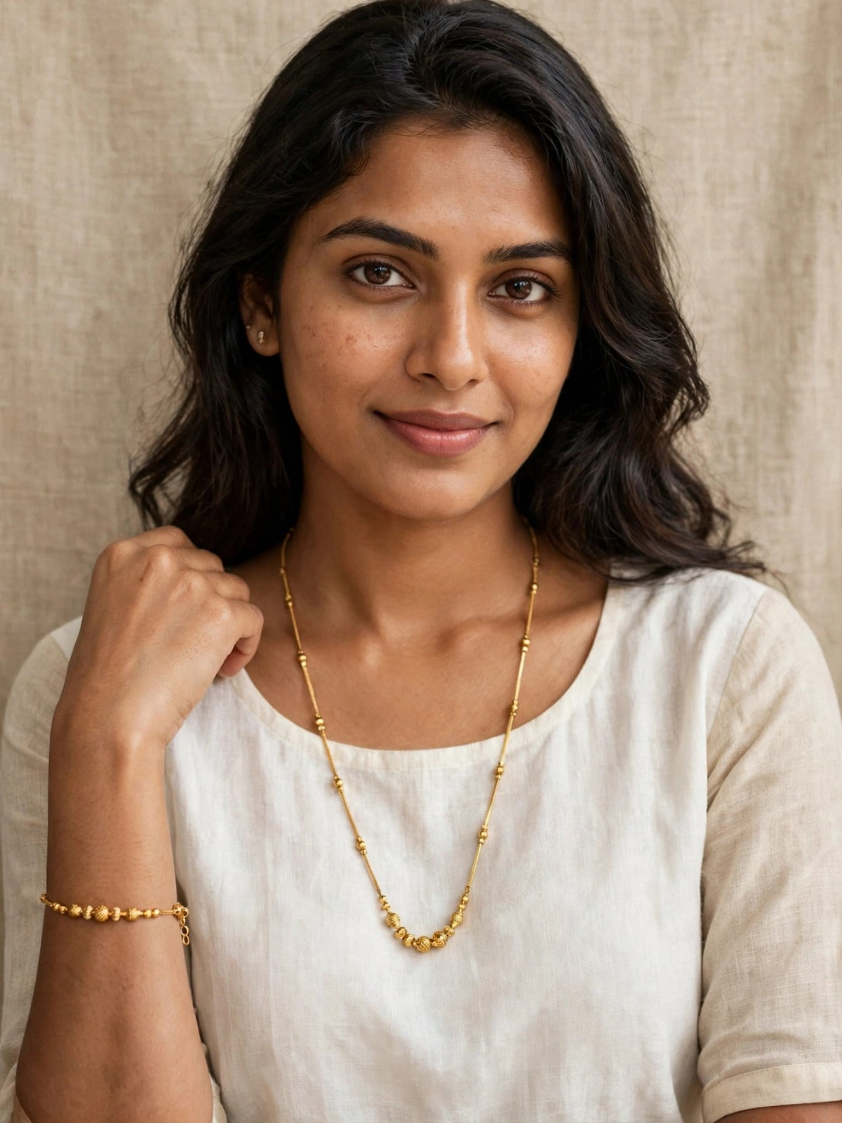 Golden Traditional Grace Mangalsutra Set