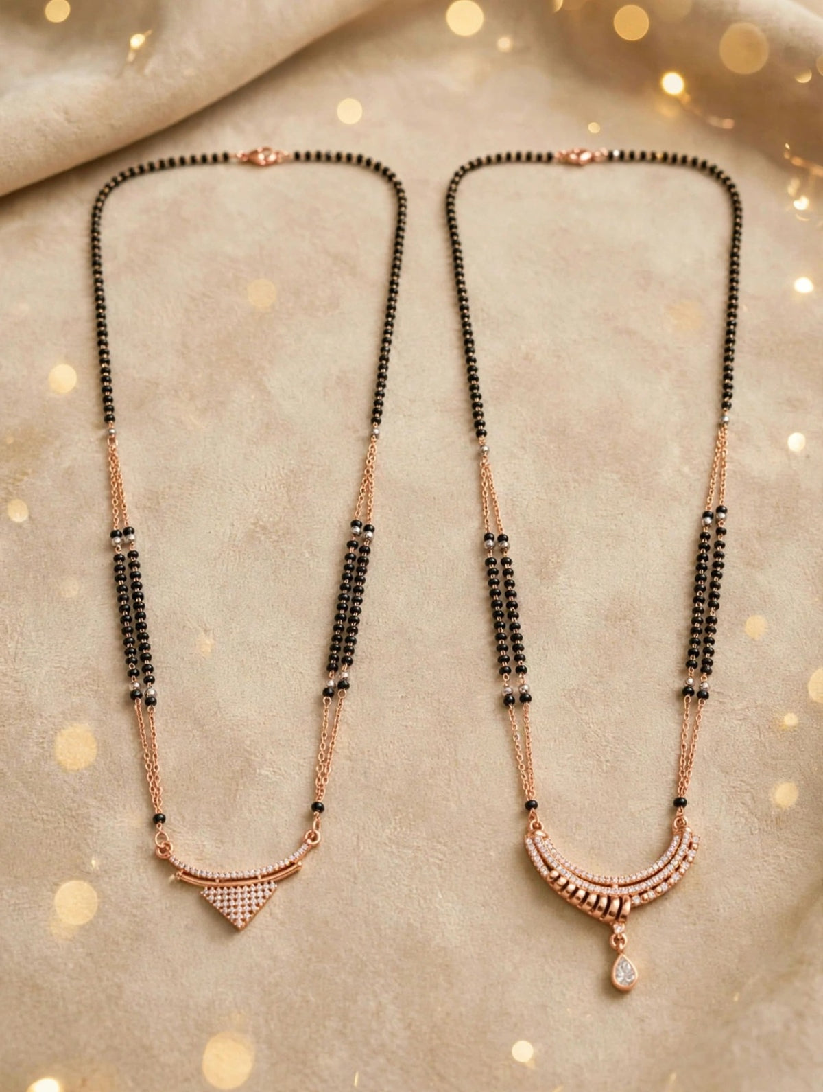 Rosé Royale Diamond Mangalsutra Set