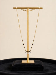 Golden Three-Stone Pendant Mangalsutra