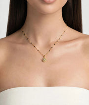 Golden Floral Charm Mangalsutra