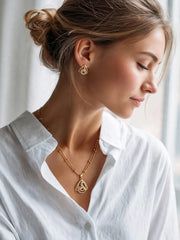 Golden Triangle Openwork Necklace Set