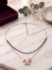 Rose Butterfly Double-Layer Mangalsutra