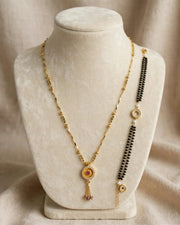 Pink Halo Dual Mangalsutra Set