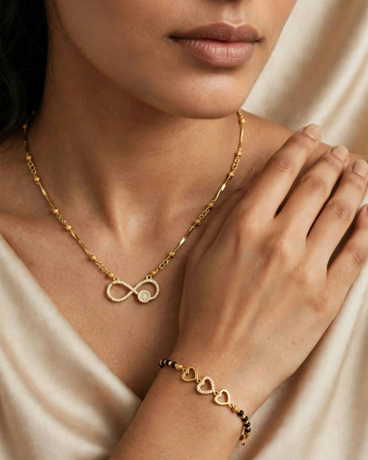 Infinity Glow Dual Mangalsutra Set