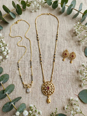 Golden Infinity Ruby Mangalsutra Set